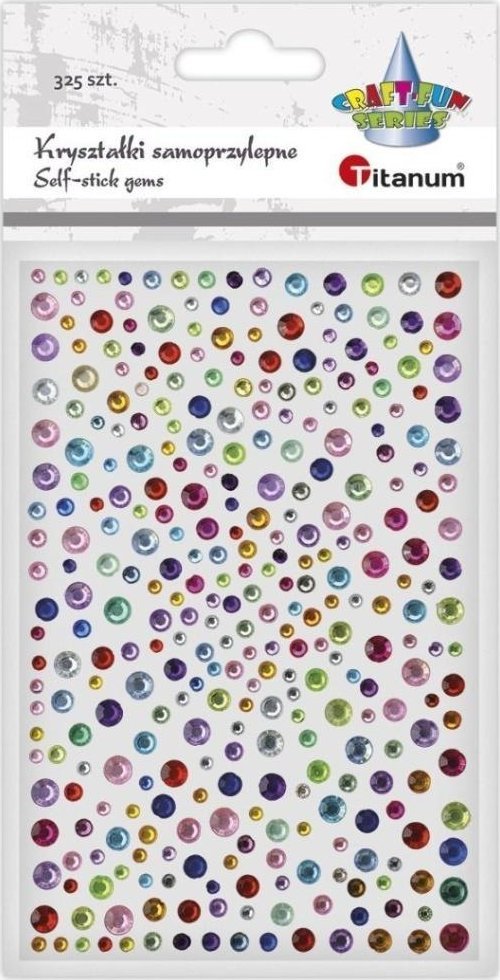Kryształki samoprzylepne Okrągłe mix 325szt EDUKAMP