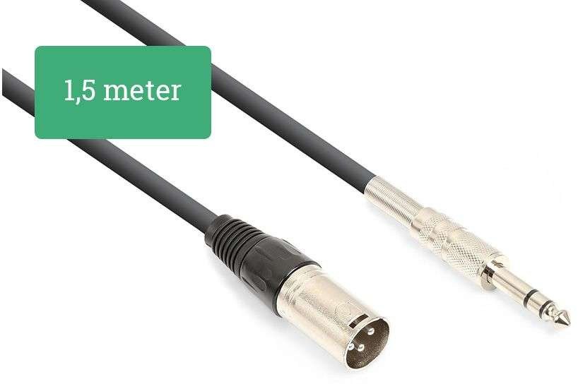 Kabel audio Vonyx XLR (m) do gniazda stereo 6,3 mm - 1,5 metra one size