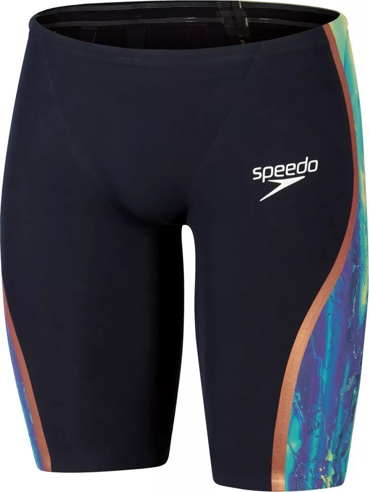 Speedo Męski strój pływacki Speedo LZR INTENT JAM AM true navy/spritz/aquarium/rose gold rozmiar 20