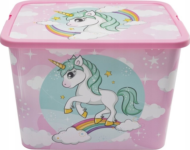 Stor Pudełko na zabawki drobiazgi do przechowywania Jednorożec 23 Litry
