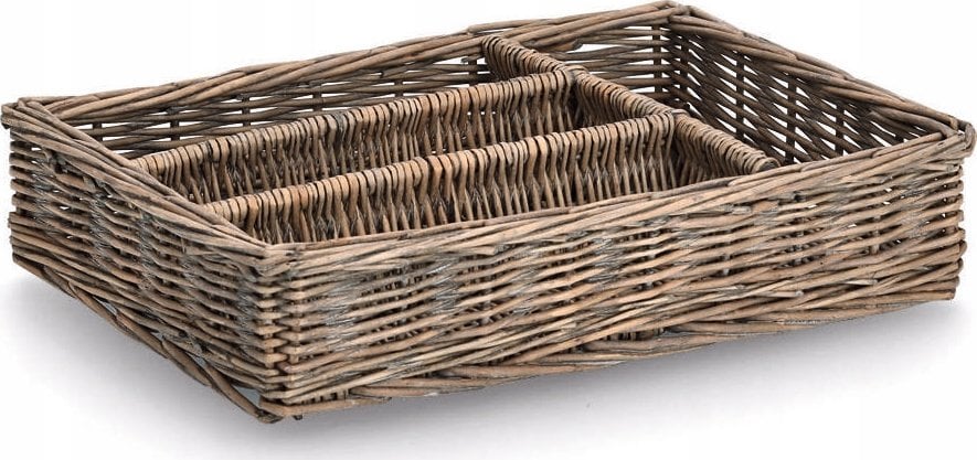 Zeller Wiklinowy organizer na sztućce, 35 x 25 x 7 cm