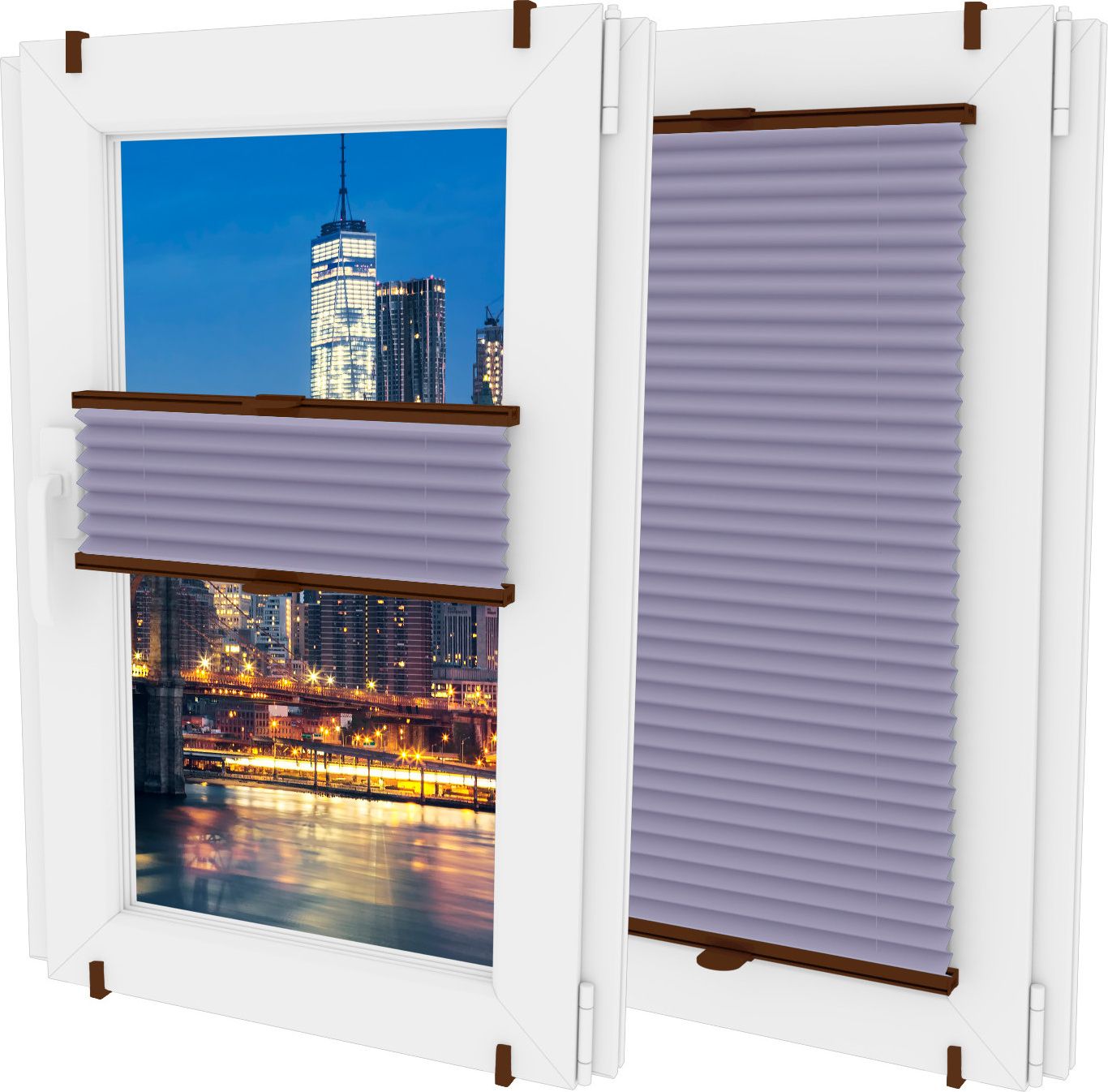 Oslonaokna 'Roleta plisowana plisa wysokość do 220cm kolor Jasnofioletowy'