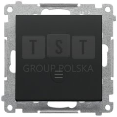 TW1ZL.01/149 Simon 55 Łącznik jednobiegunowy z sygnalizacją załączenia LED (moduł) 10 AX, 250 V~, szybkozłącza Czarny mat TW1ZL.01/149