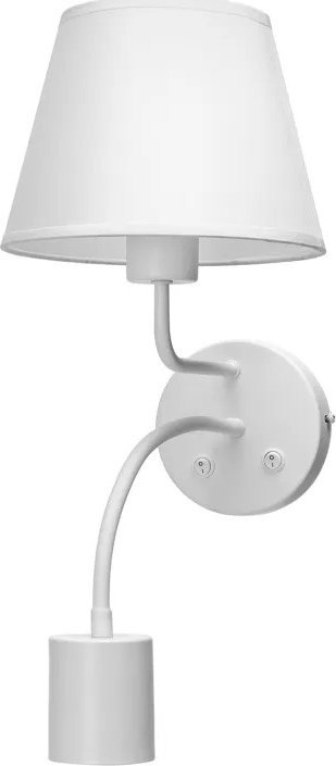 Kinkiet Aigostar Metalowa lampa ścienna biała E27 Metalowa lampa ścienna biała bez źródła światła E27