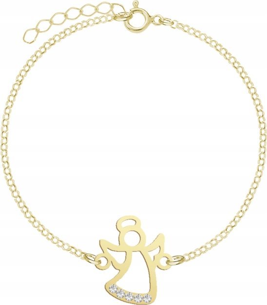 Radziszewska Jewellery Bransoletka Pozłacana z Aniołkiem Anioł Prezent 925 ŻYCZENIA GRATIS