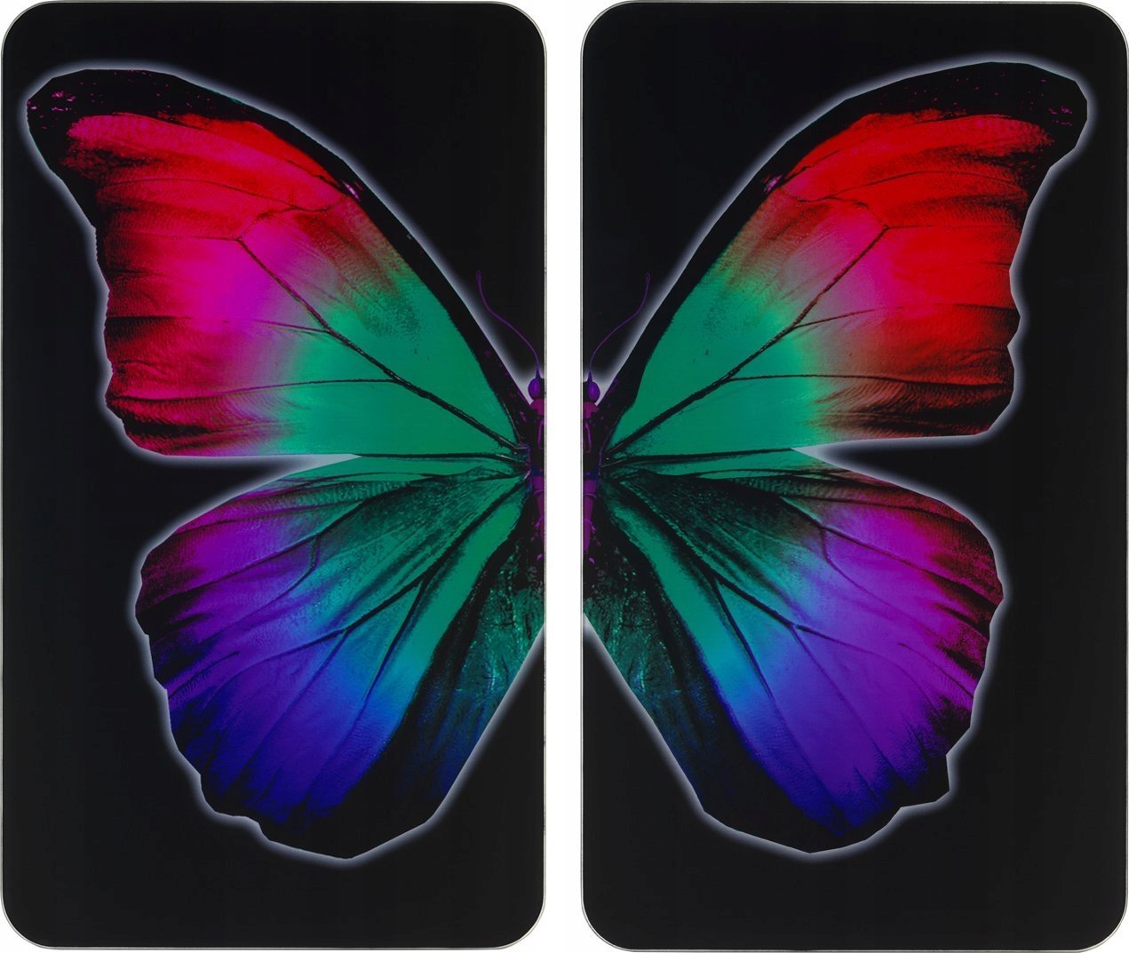 Wenko Szklane płyty ochronne BUTTERFLY BY NIGHT - 2 sztuki, WENKO