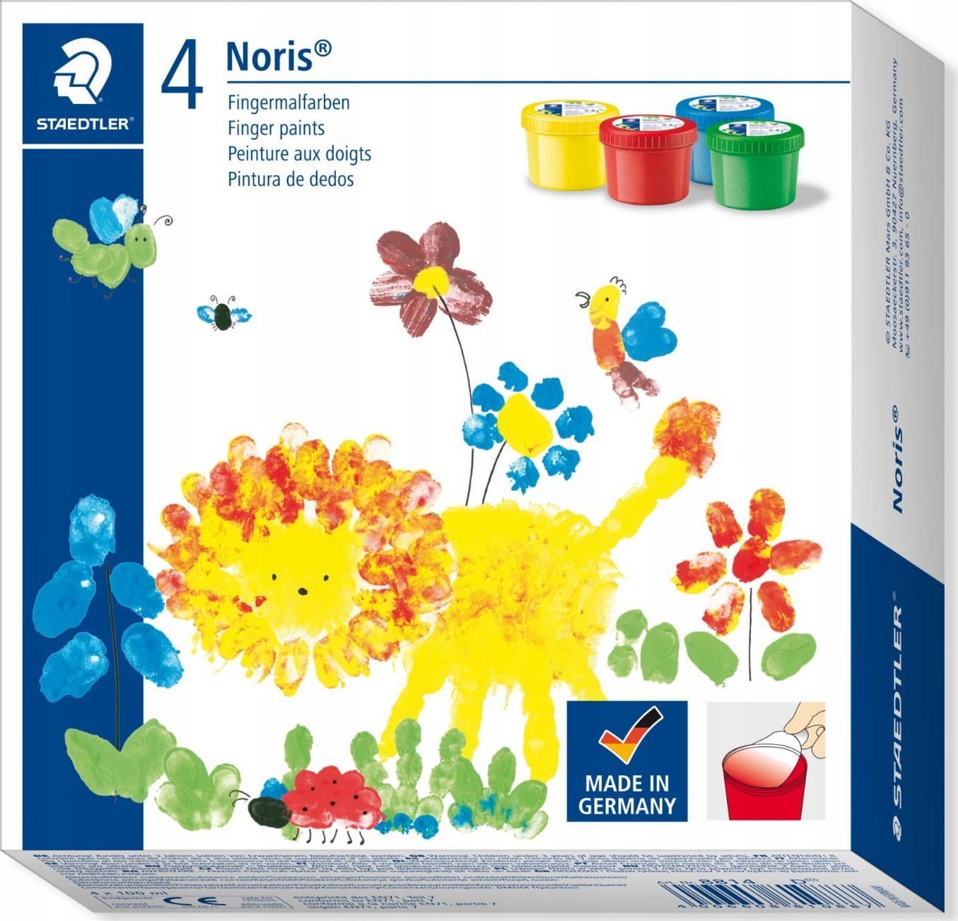 Staedtler STAEDTLER Fingermalfarbe Noris junior 4er-Set retail