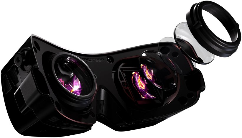 Gogle VR Pimax Crystal Super Virtual Reality Headset z kontrolerem - 57PPD, czarny