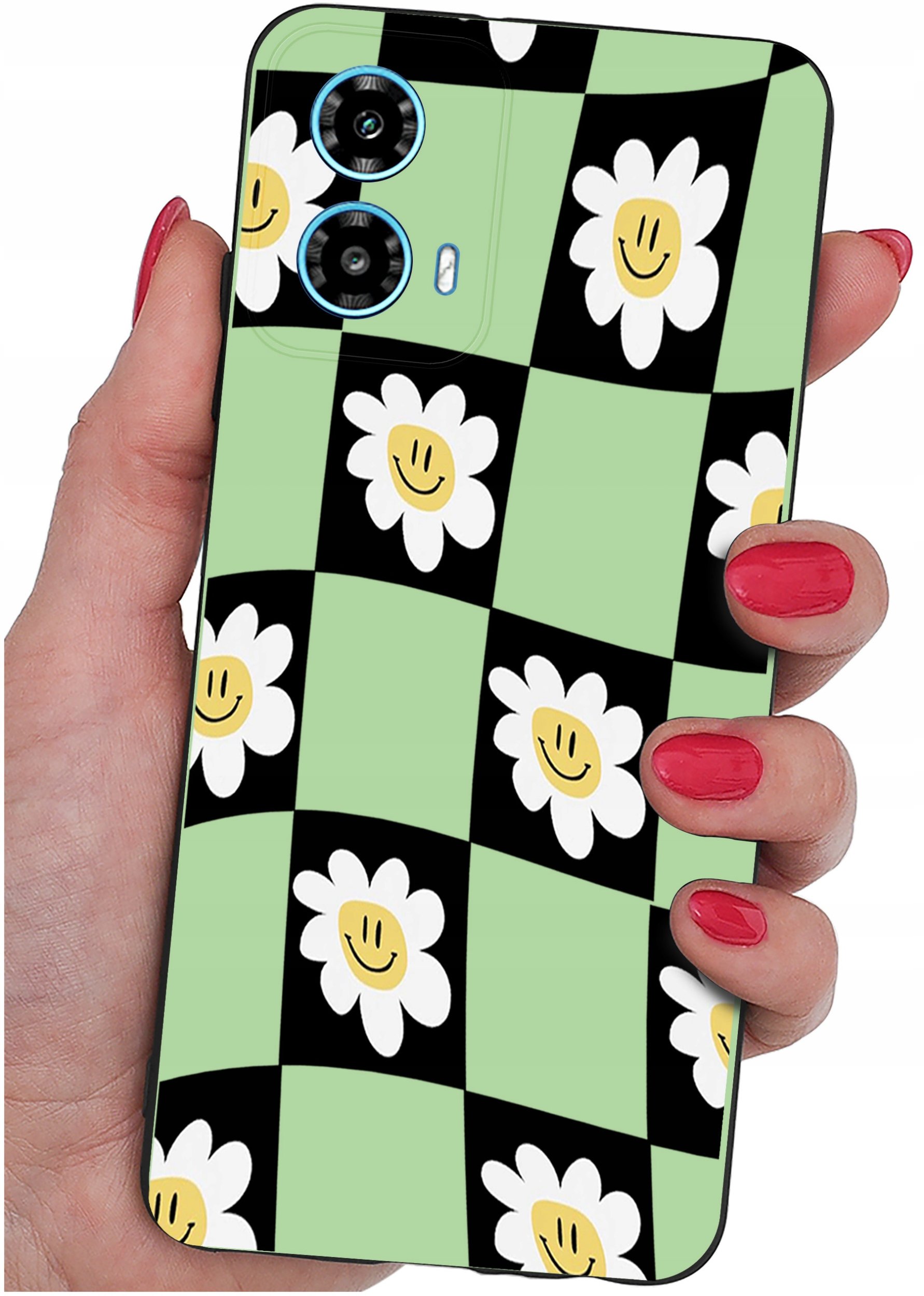 ETUI do Motorola Moto G34 5G WZORY |SILIKONOWE MATT CASE + SZKŁO 9H