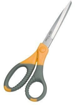 WEDO Schere Edelstahl Titan Plus 7 Zoll 17,7 cm Grau/Gelb