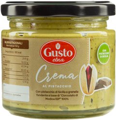 Gusto Etna Krem pistacjowy z czekoladą z pistacji sycylijskich Krem pistacjowy 190g -