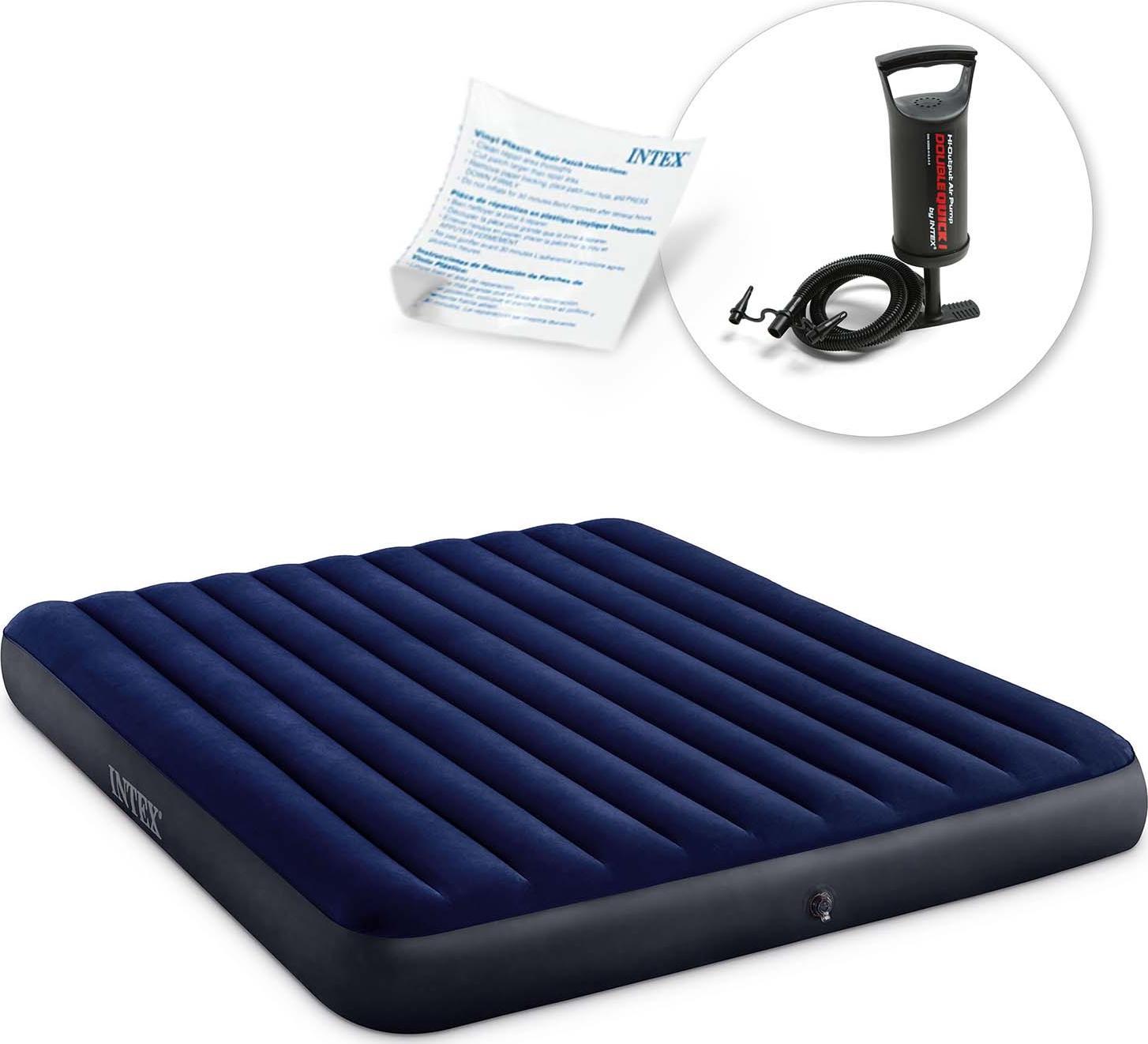 Intex Materac dmuchany dwuosobowy z pompką tłokową INTEX 64755 - 68612