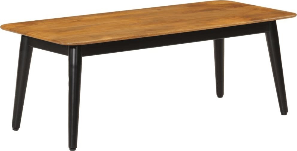 vidaXL Stolik kawowy, 110x50x40 cm, lite drewno mango i żelazo