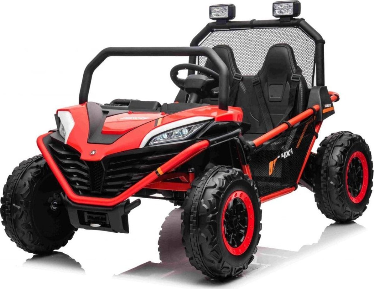 Ramiz Auto Na Akumulator Pojazd Buggy FASTER 4x4 Czerwony MP3 LED Ekoskóra