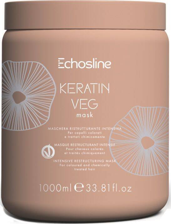 Echosline Keratin Veg regenerująca maska do włosów 1000ml