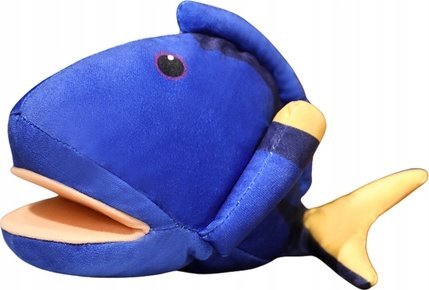 LeanToys Pluszowa Maskotka Rybka Niebieska Pacynka 25 cm