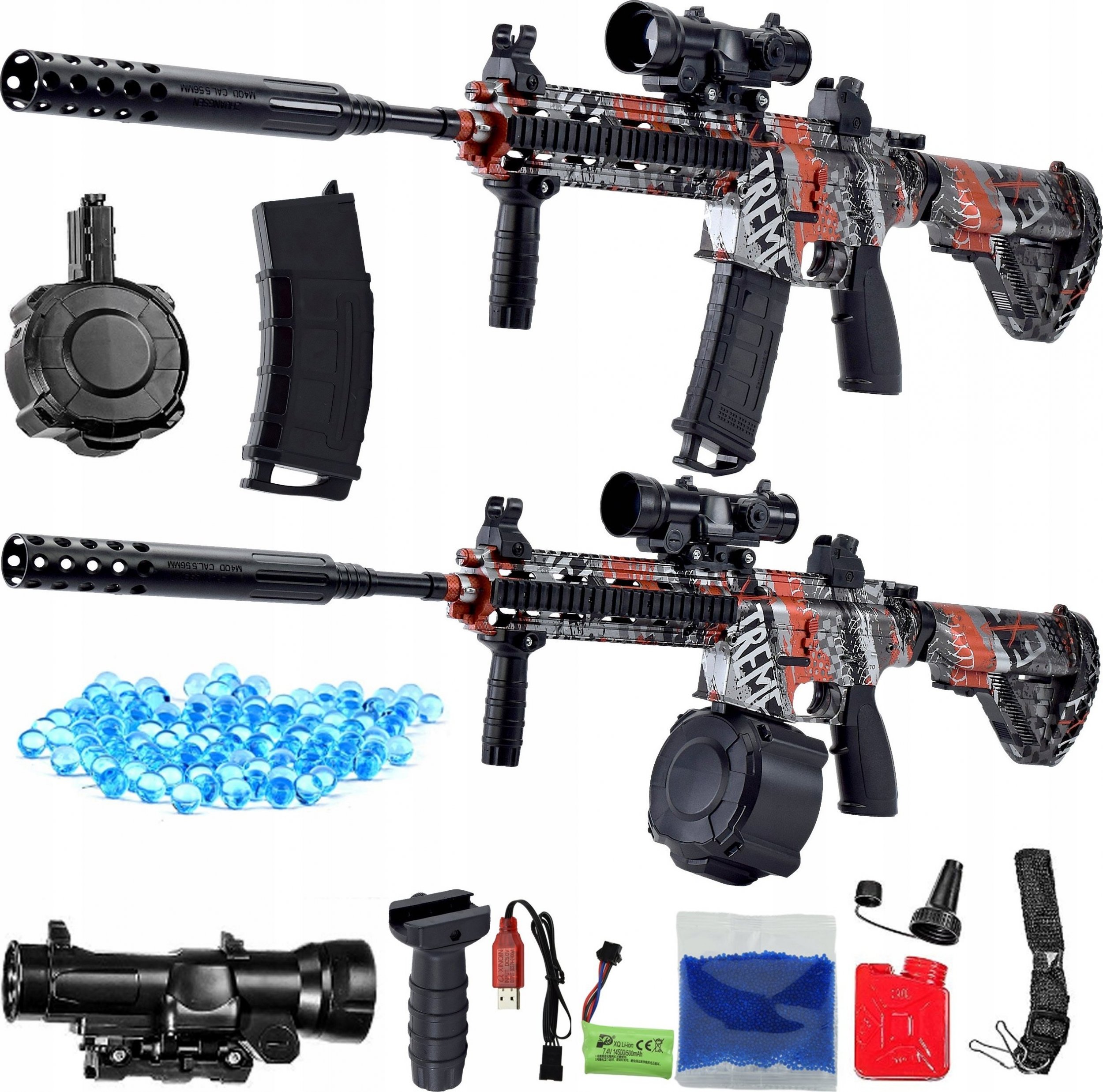 Skleplolki KARABIN AUTOMAT NA KULKI ŻELOWE PISTOLET DUŻY M416