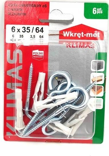 Wkręt-met BLI KOŁ.UNIWER.Z HAKIEM PEŁNYM 6X64 kod: