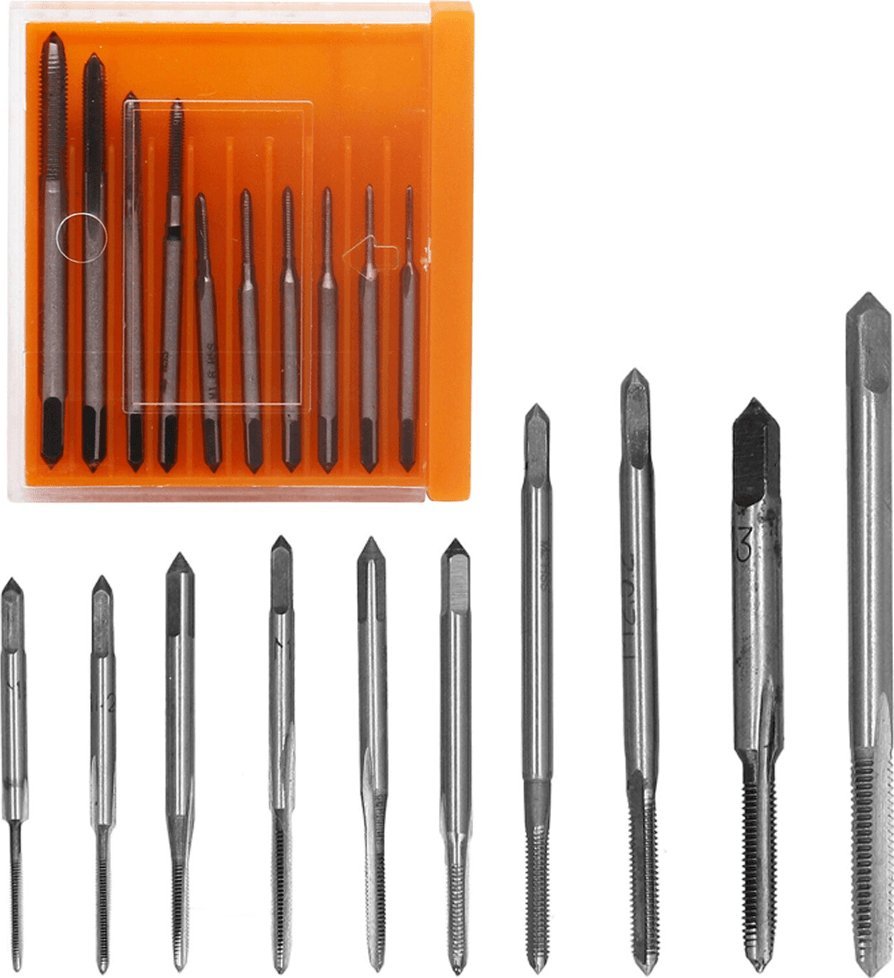 Korbi ZESTAW MINI GWINTÓW GWINTOWNIKI 10szt RĘCZNY GWINT