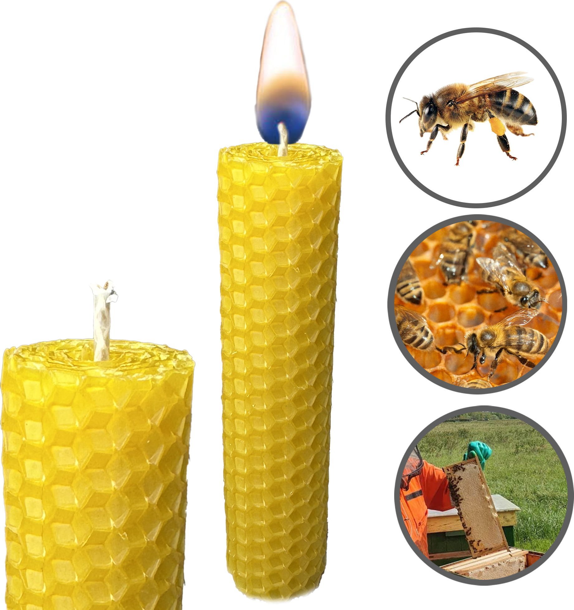 Świeca z Wosku Pszczelego - 1 szt.
