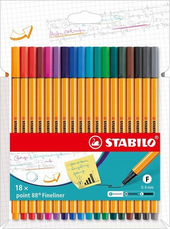 Stabilo Cienkopisy Stabilo Point 88 18 kolorów