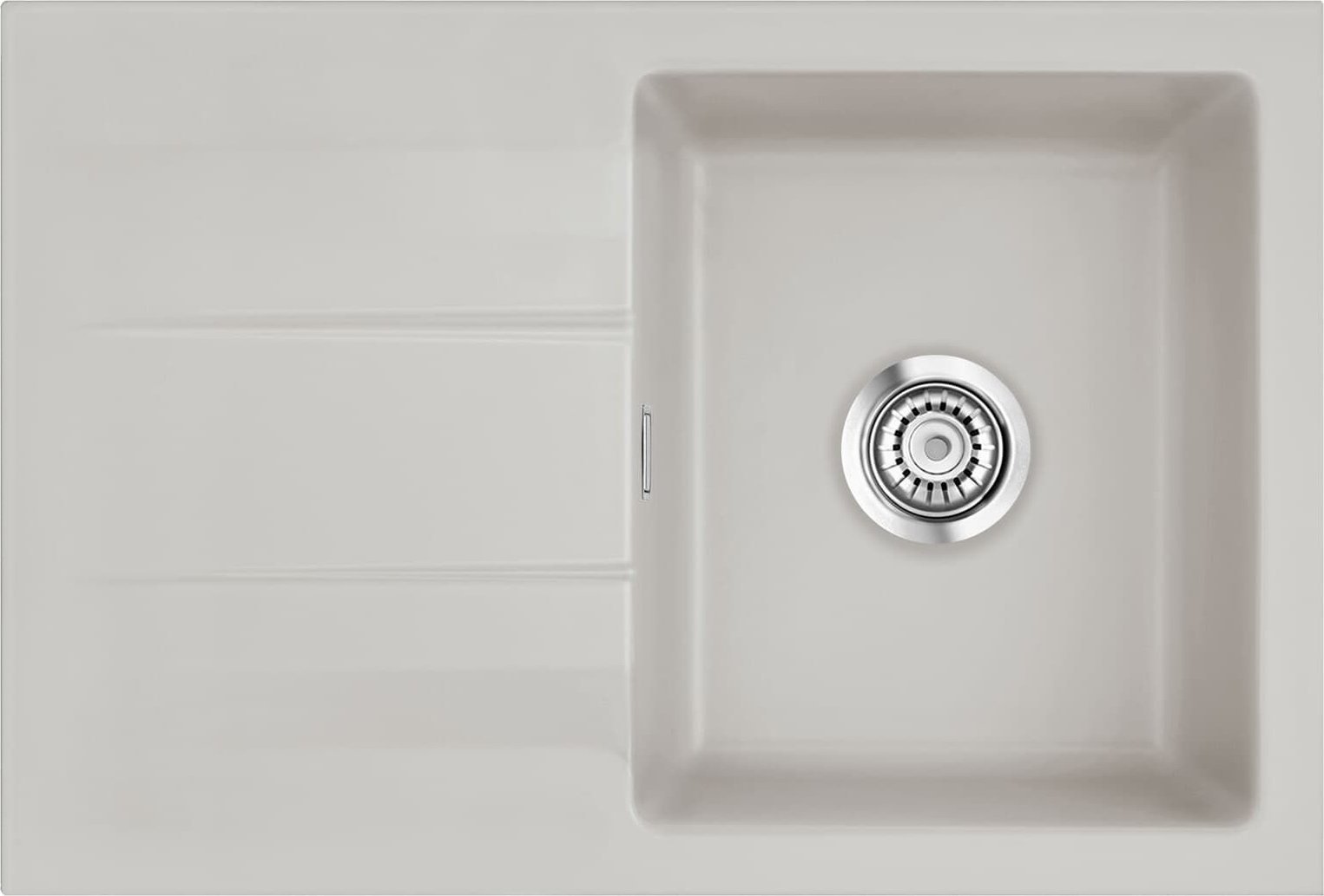 Zlewozmywak SYSTEMCERAM Systemceram Genea 75 Alu, zlewozmywak ceramiczny, korek manualny