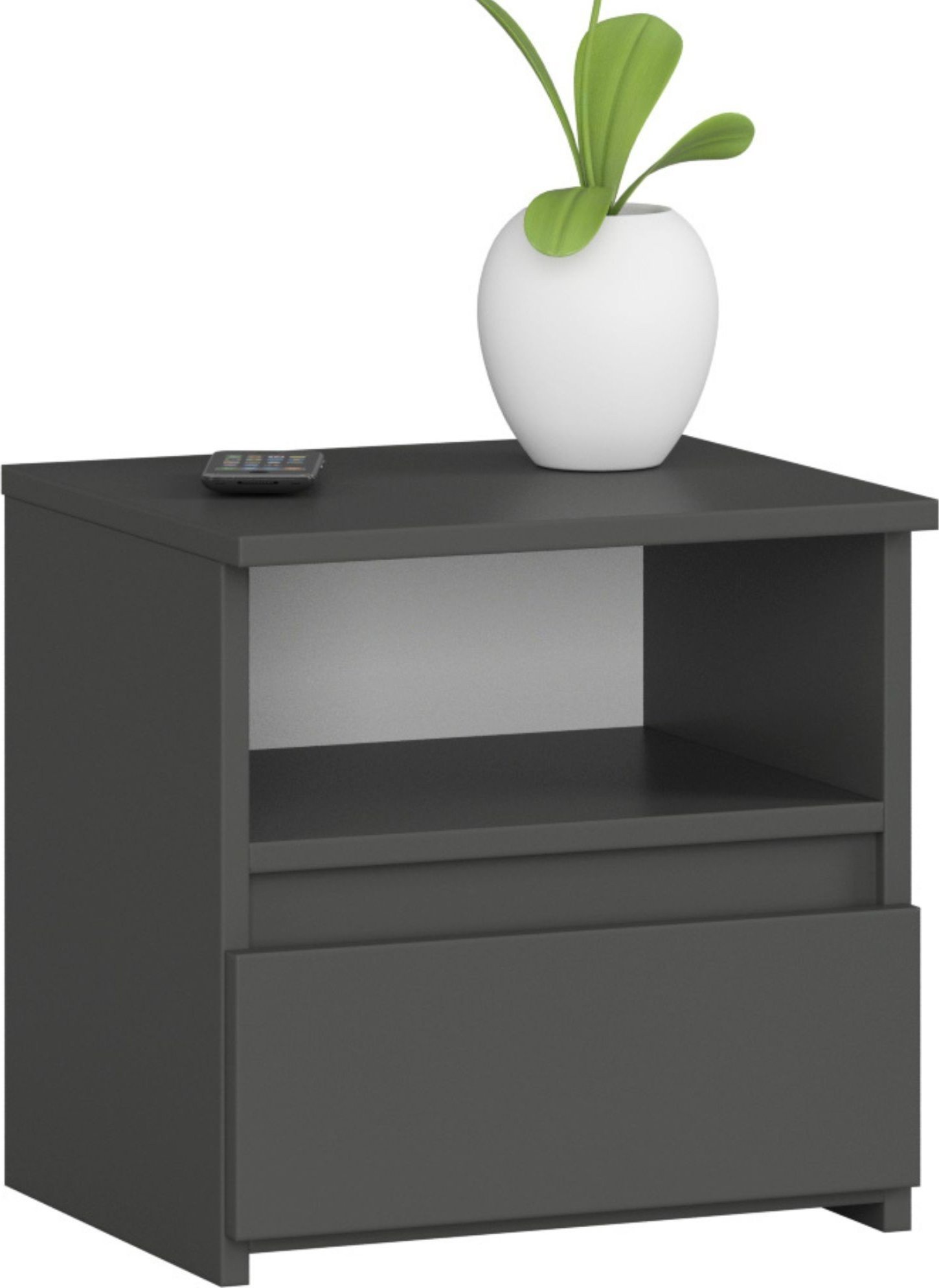 Fabryka Mebli Akord Szafka nocna CL1 40 cm 1 szuflada - grafit szary