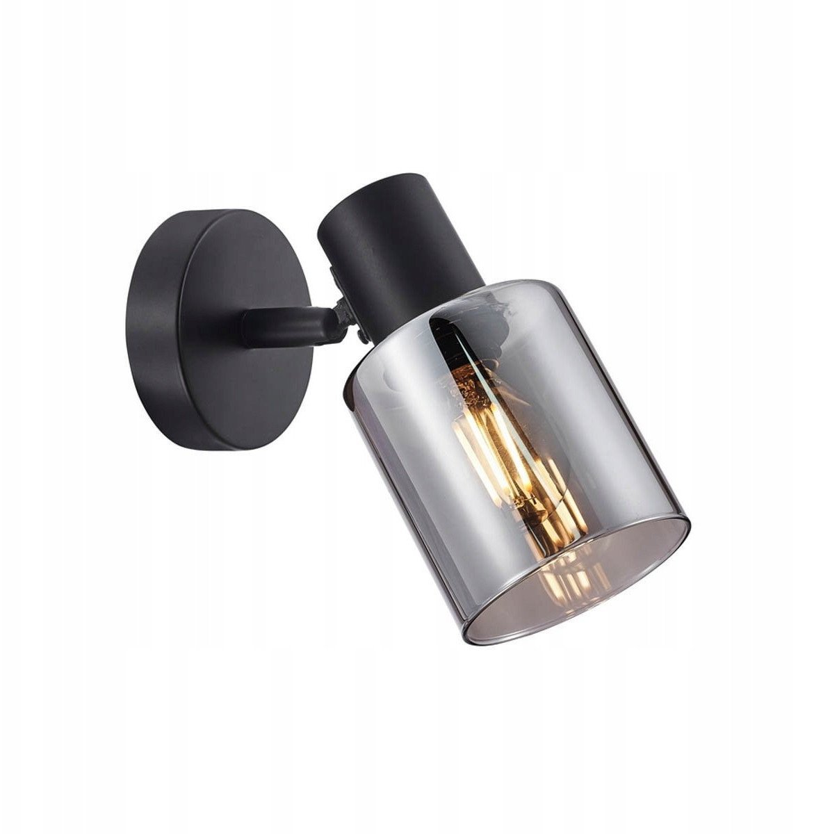 Italux Santia SPL-65342-1-BK-SG kinkiet lampa ścienna 1x40W E14 dymiony/czarny