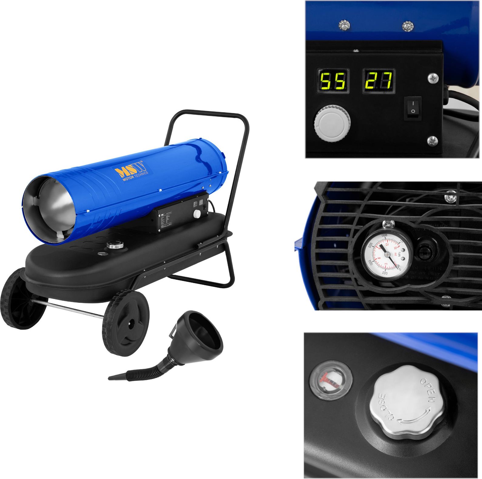 MSW Mobilna nagrzewnica dmuchawa olejowa na ropę olej 50kW