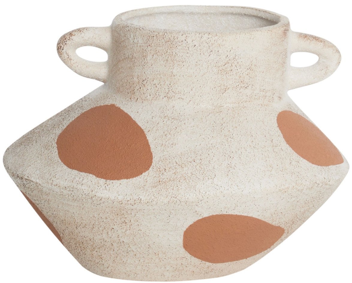 Beliani Wazon na kwiaty ALOSIDAE Kamionka 19 cm Jasnobeżowy