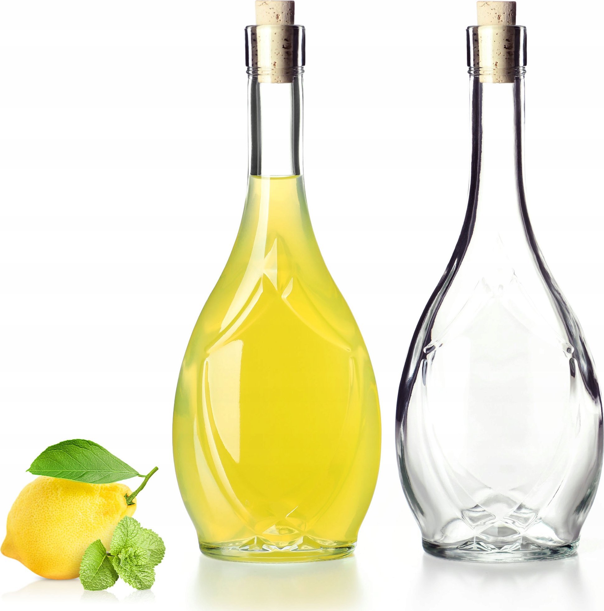 KADAX Butelka Szklana Na Wino 500ml Z Korkiem Oliwa Ocet Bimber Alkohol 2szt