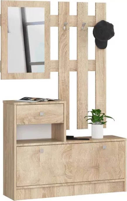 Elior Garderoba do przedpokoju w kolorze dąb sonoma - Sapatos
