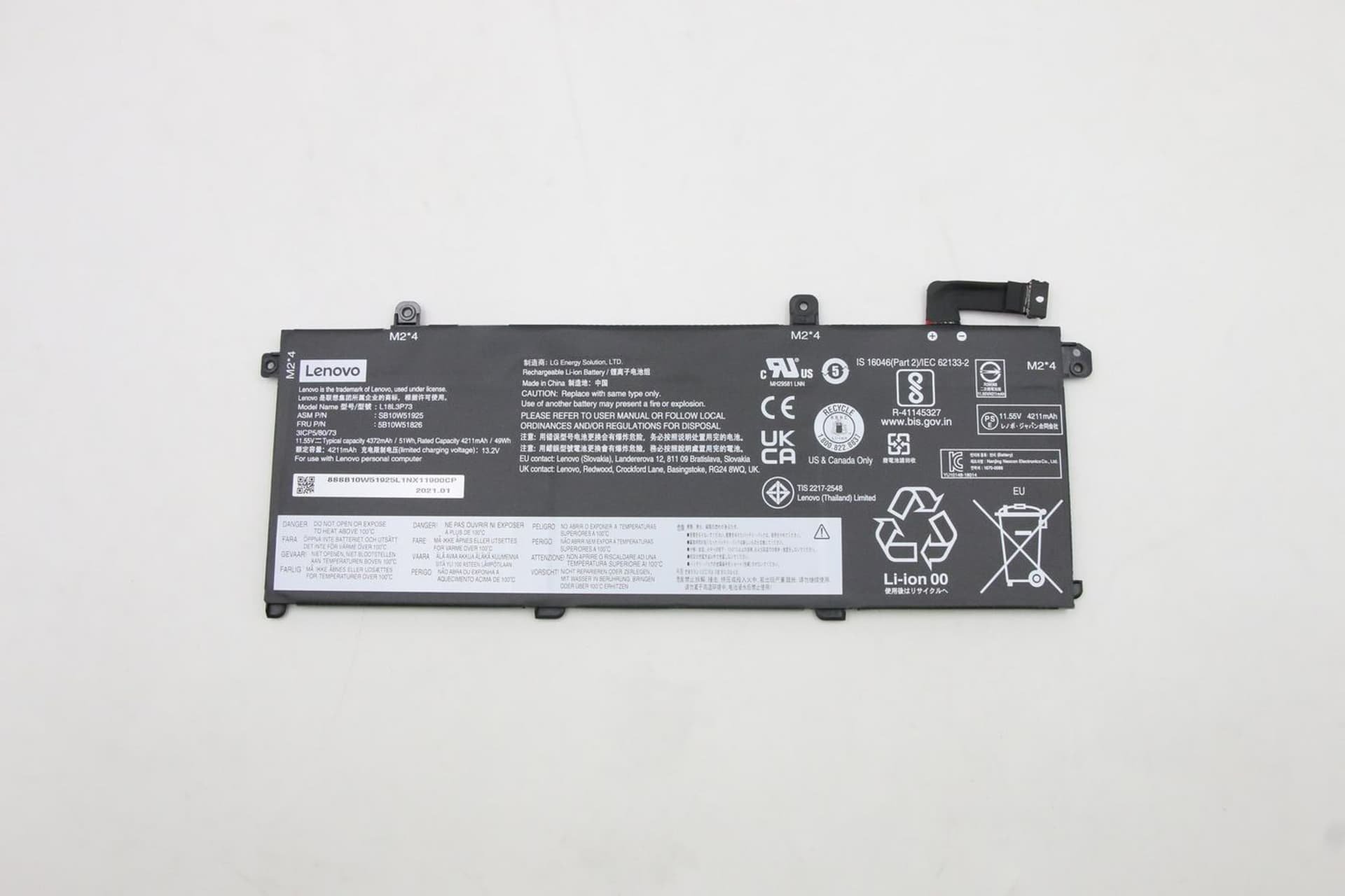 Bateria Lenovo Internal, 3c, 50Wh, LiIon, LGC