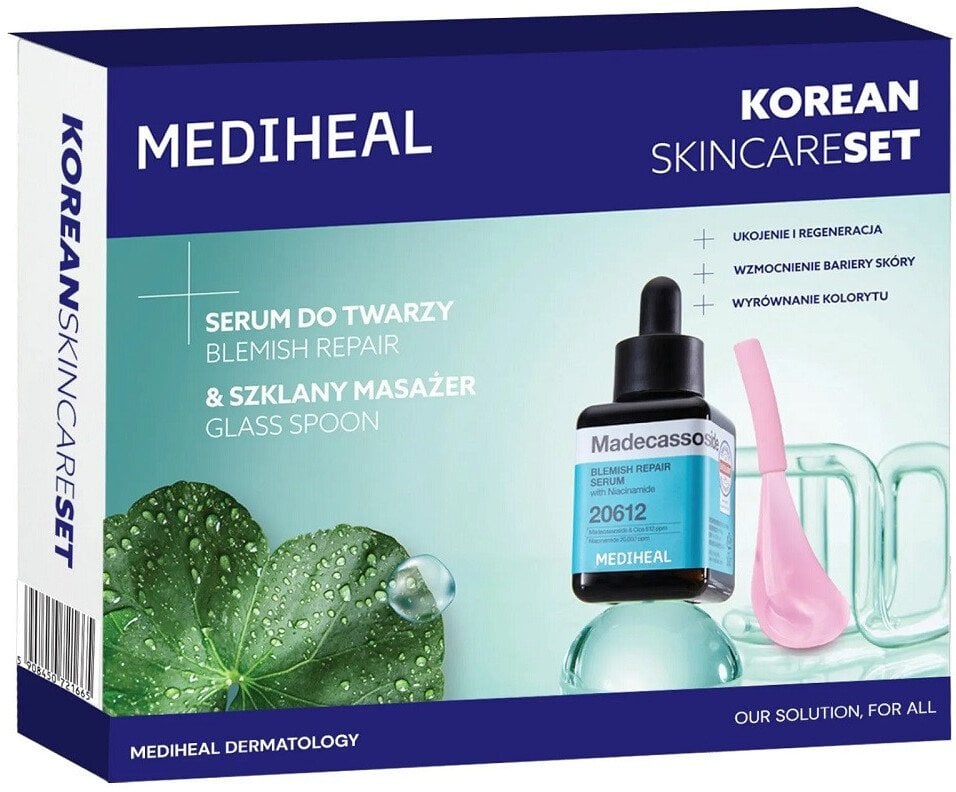 MEDIHEAL_SET Blemish Repair serum do twarzy 40ml + szklany masażer