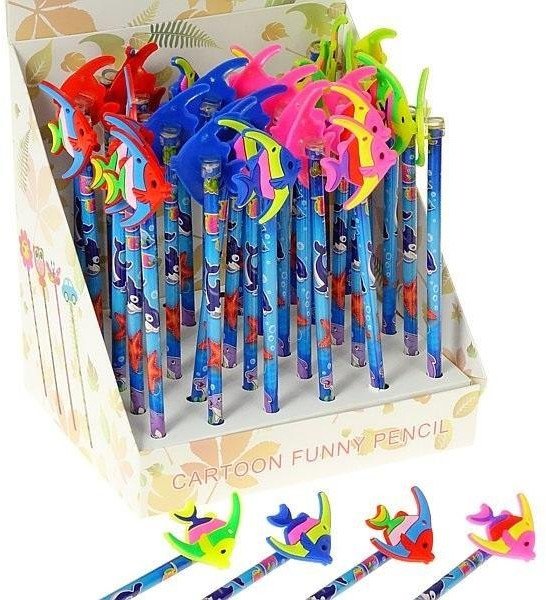 Ołówek z rybką silikonową (36szt)