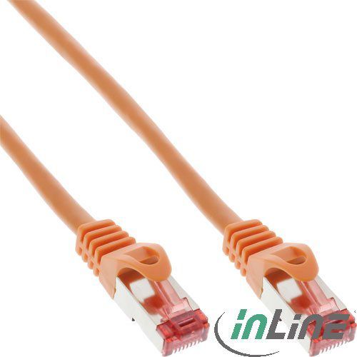 InLine Patchcord, Cat.6, S/FTP, 1m, pomarańczowy (76411O)