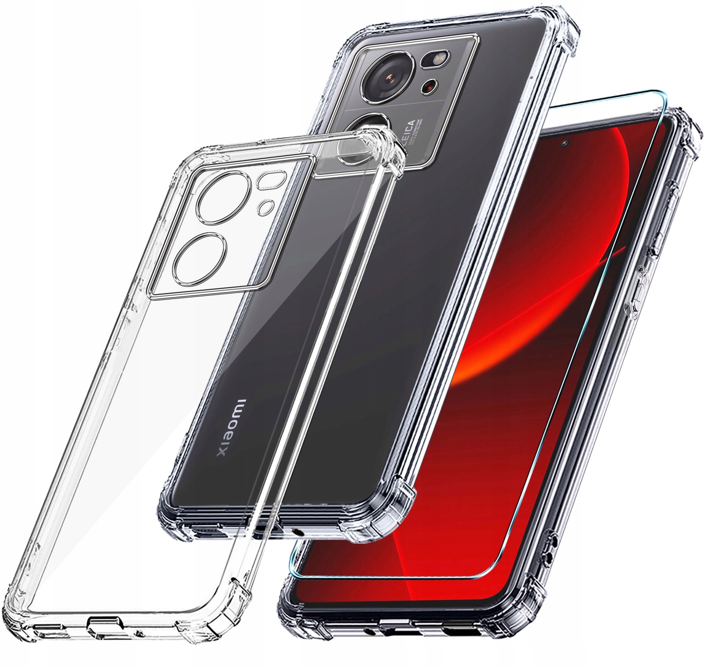 Etui do Xiaomi 13T | 13T Pro ANTI-SHOCK CLEAR CASE + Szkło OCHRONNE 9H