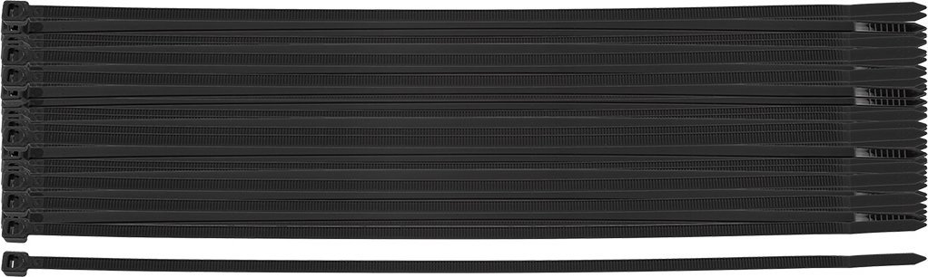 Neo Opaski zaciskowe EXTREME 4.8 × 370 mm, czarne, 50 szt.