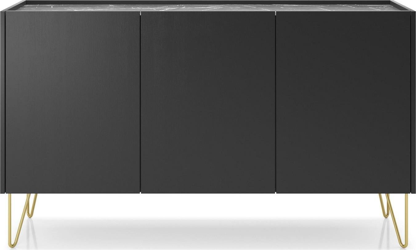 Intesi Komoda Marbren szeroka czarna