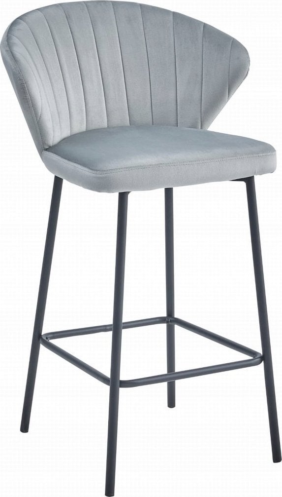 Leobert Hoker GATTA - aksamit srebrno-szary / nogi czarne x 3