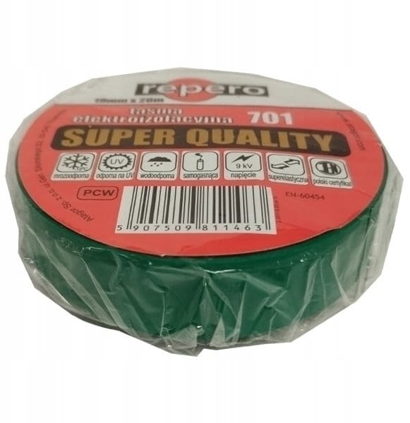 Blue Line TAŚMA IZOLACYJNA reper 701 zielona 19MMX20M