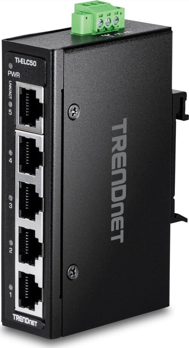 Switch TRENDnet TRENDnet 5-Port Industrial Fast Ethernet DIN-Rail MiniSwitch
