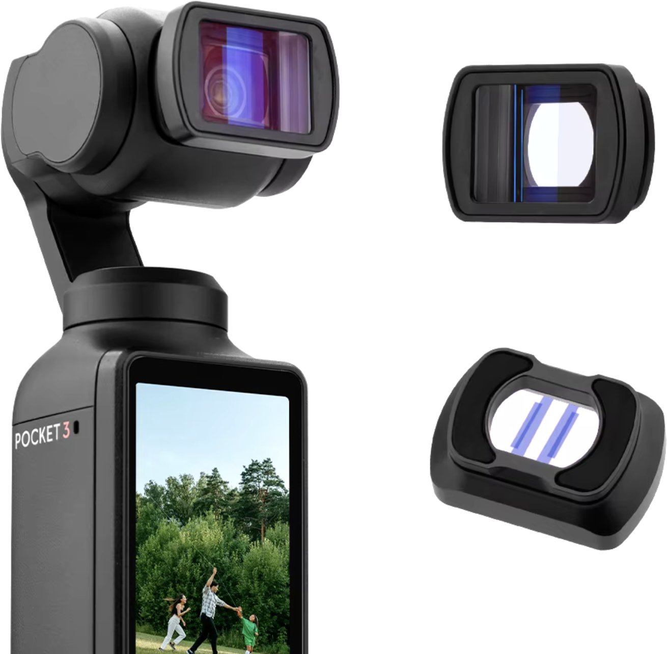 OBIEKTYW FILTR SZEROKOKĄTNY PANORAMICZNY SZEROKOEKRANOWY 1,15X HD DO KAMERY DJI OSMO POCKET 3