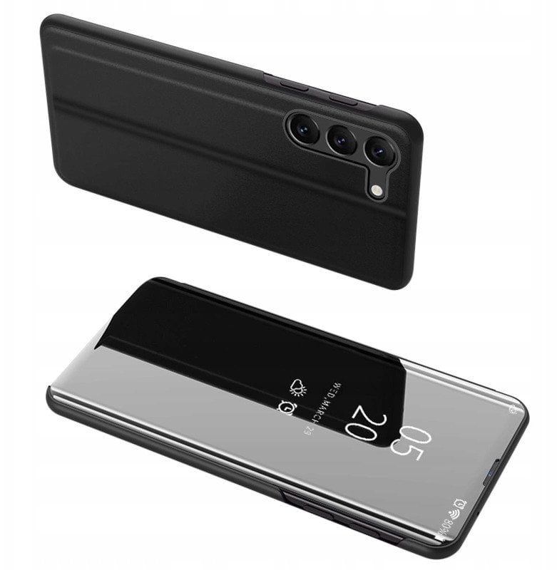 Clear View Case etui do Samsung Galaxy S23+ pokrowiec z klapką czarne