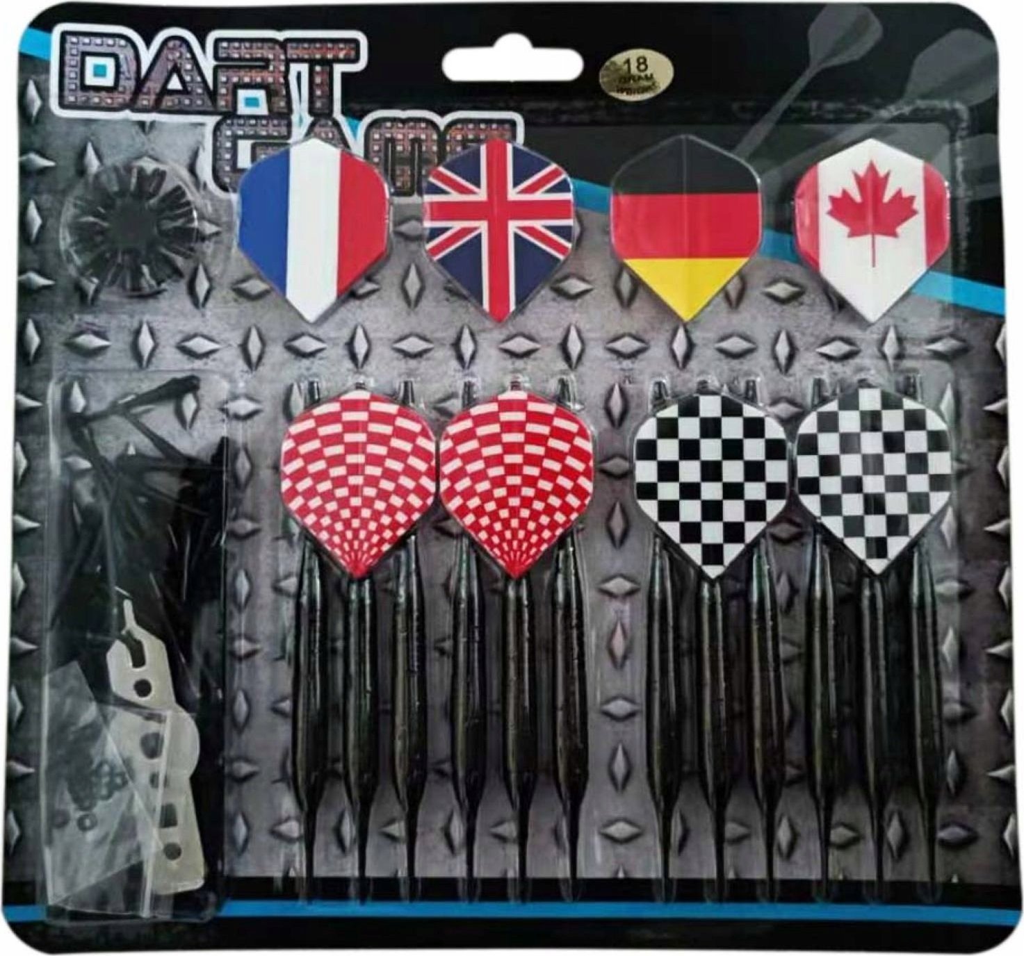 Master Lotki Rzutki do Gry w Darta MASTER Black 18g (12 lotek, 100 grotów)