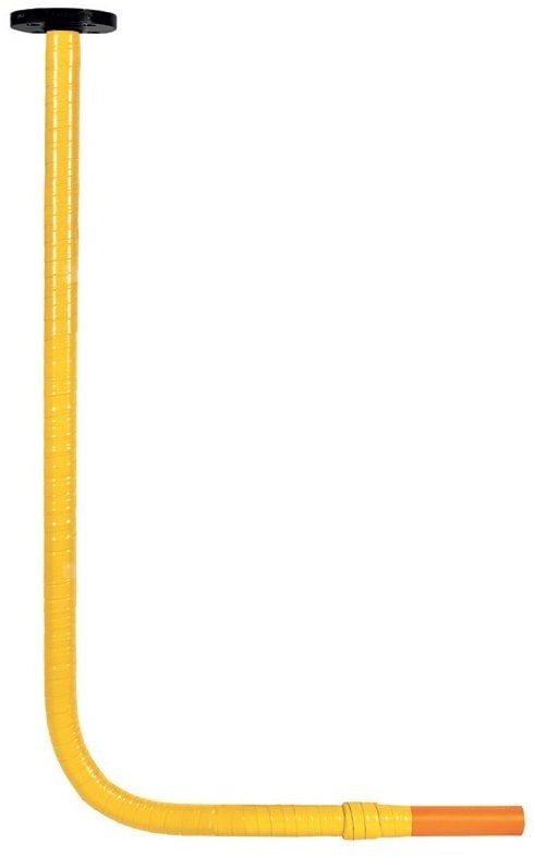 Przyłącze gazu stalowe z rury owijanej taśmą, PE90 x kołnierz DN80, L=1500xH=1500