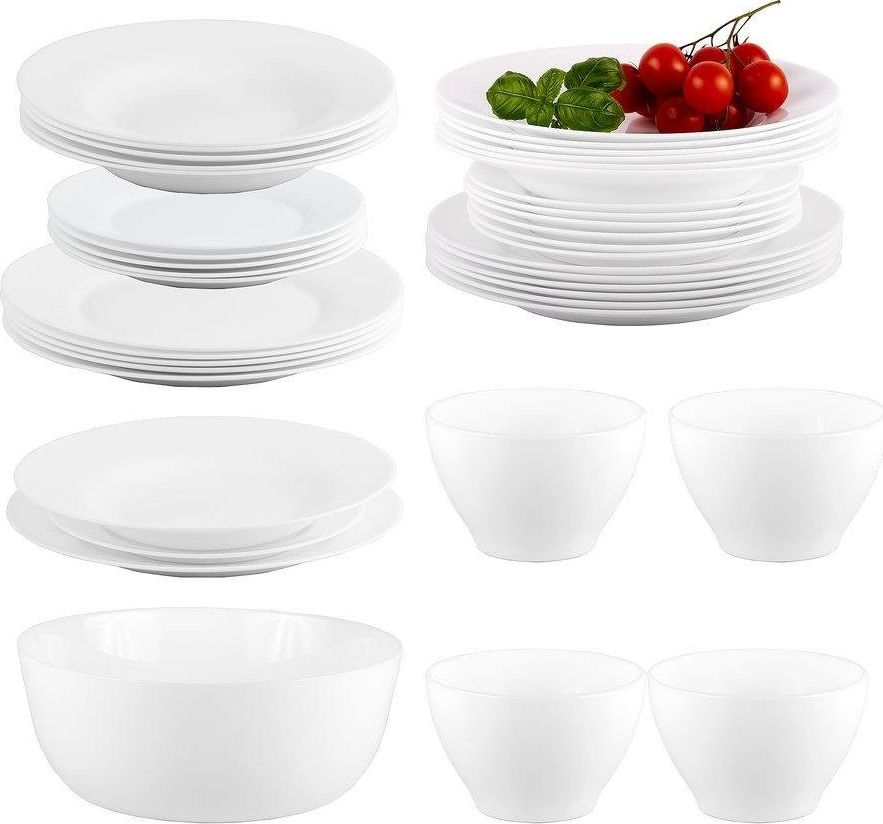 Bormioli Rocco Komplet zestaw serwis obiadowy Toledo 41 elementów 12 osób BORMIOLI ROCCO