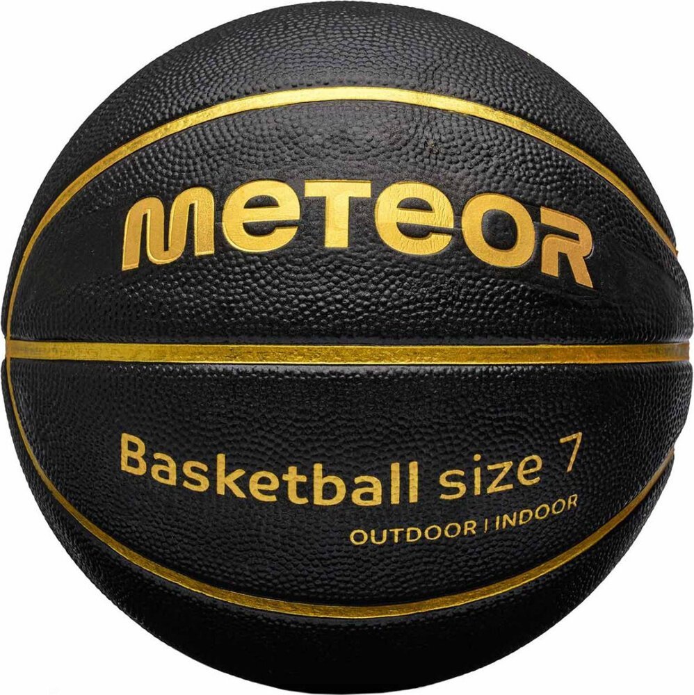 Meteor Piłka do koszykówki koszykowa Meteor Cellular 7 czarno-złota 16697 7