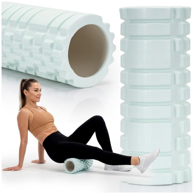 Wałek do masażu, średnio twardy, roller z wypustkami, miętowy UNIWERSALNY