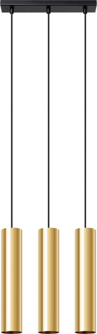 Lampa wisząca Sollux Lighting SOLLUX Lampa Wisząca LAGOS 3 złoty połysk 3 x GU10 SL.1201